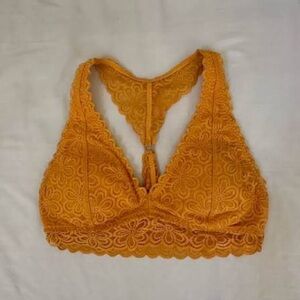 Gilly hicks Lace Racerback Bralette Yellow
